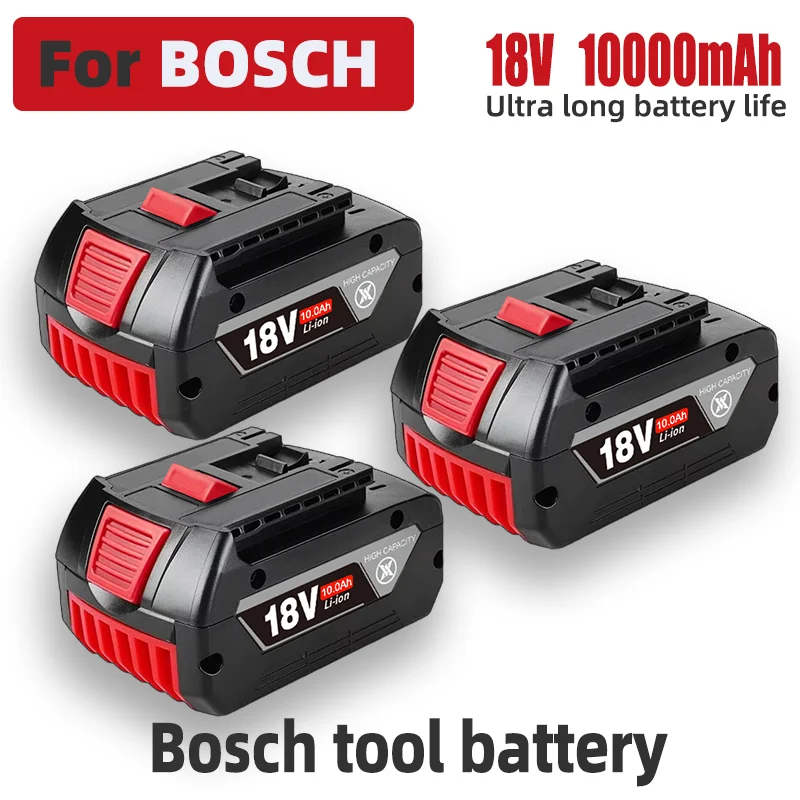 

100%New For BOSCH 18V 10.0AH professional lithium battery Bosch BAT609 BAT609G BAT618 BAT618G electric tool battery rechargeable