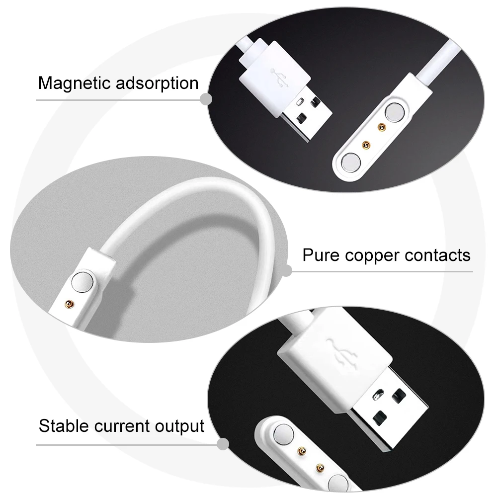 

2Pcs Durable 2Pin Magnetic Charger Cable For Notebook Tablet Computer Aerospace Communication Car Navigation Printer Camera