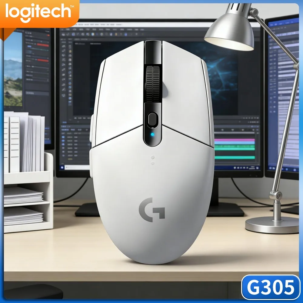 Logitech G305 LIGHTSPEED Wireless Gaming Mouse,HERO 12000 DPI,6 Programmable Buttons,250H Battery,Compatible With PC And Mac