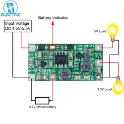 DC-DC UPS Power Supply Module 5V 3.3V Dual Output Voltage Converter Step Down