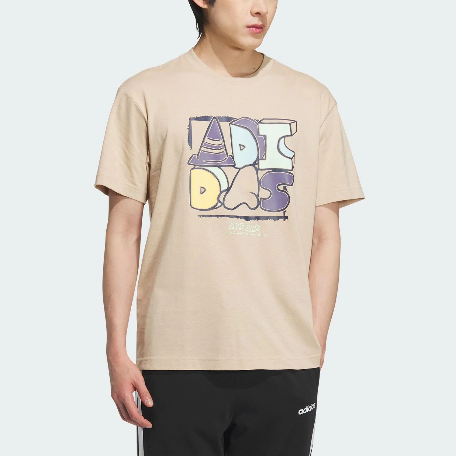 

Оригинальная дышащая футболка Adidas V GFX TEE 3 для мужчин и женщин с принтом KB2812