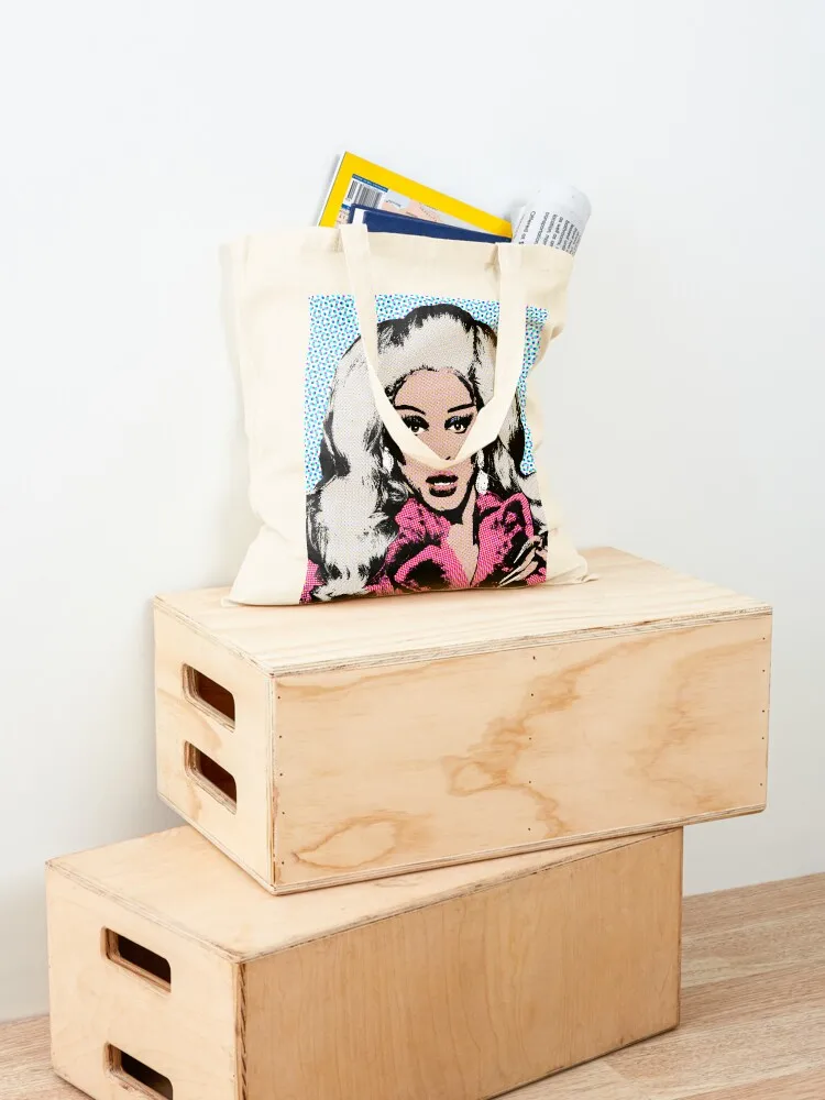 Miz Cracker نمط فن البوب حمل حقيبة مخصصة حقيبة قماش حمل حقيبة المرأة الكبيرة حقائب سيدة نسائية #4