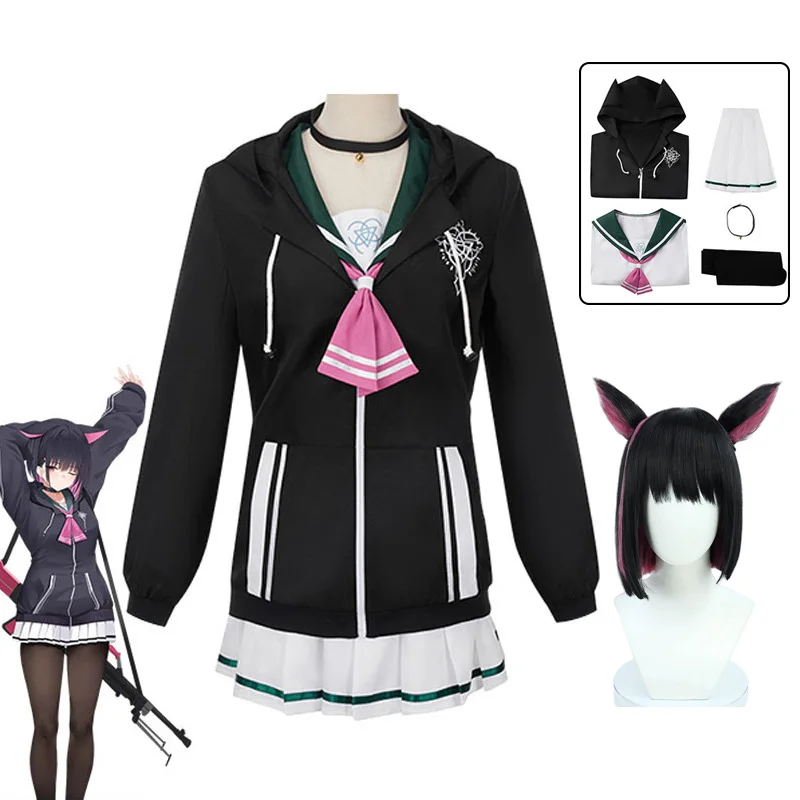

Kyoyama Kazusa Cosplay Blue Archive Cosplay Costume Wig Ears Women Sailor Suits JK Uniforms Anime Party Role Playing Outfits