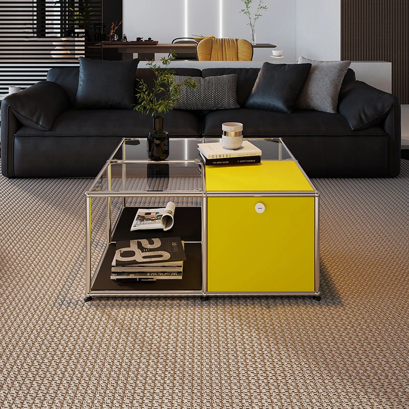 Mesa Auxiliar Moderna, Creativa y Única, Mesa de Centro Glamurosa y Moderna para Sala de Estar, Mueble de Sala