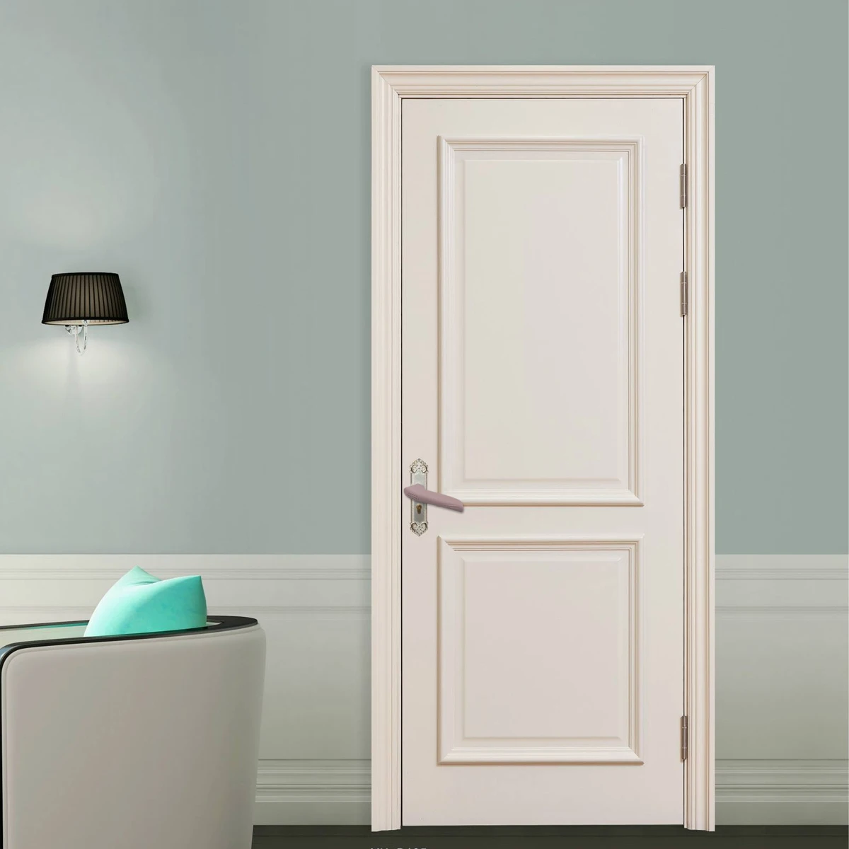 

2pcs Door Handle Cover Silicone Baby Knob Safety Anti-collision Protective Covers Childproof Wall Protector Non- Guard