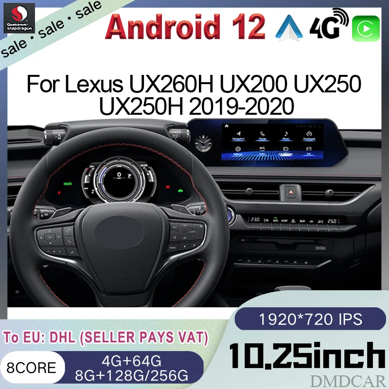 

Android 12 Car Radio Multimedia Video Player GPS Navigation CarPlay Android Auto Stereo For Lexus UX ZA10 UX200 UX250h 2018-2021