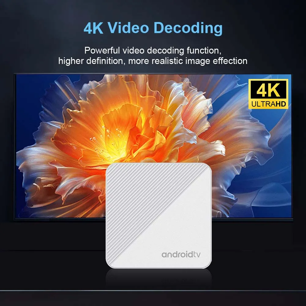 Android 14.0 Smart TV BOX AllwinnerH313 Youtube Tiktok Google voice Netflix 4K DUAL2.4G&5G Wifi   HDR10+ Set Top Box Mortal T1X