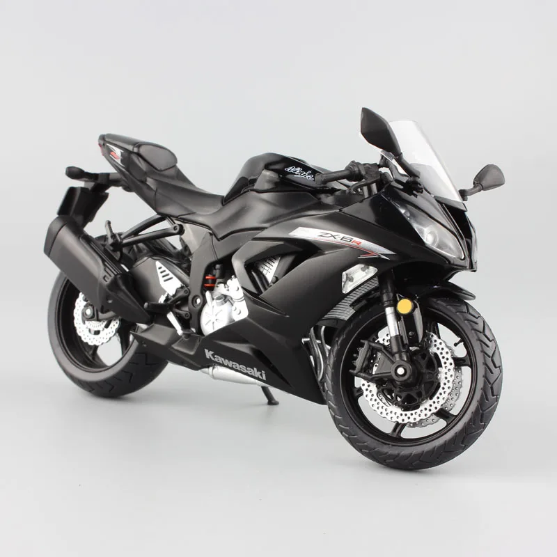 1/12 Kawasaki Ninja ZX-6R Racing Cross-country Motorcycles Model Simulation Metal Street Motorcycle Model Collection