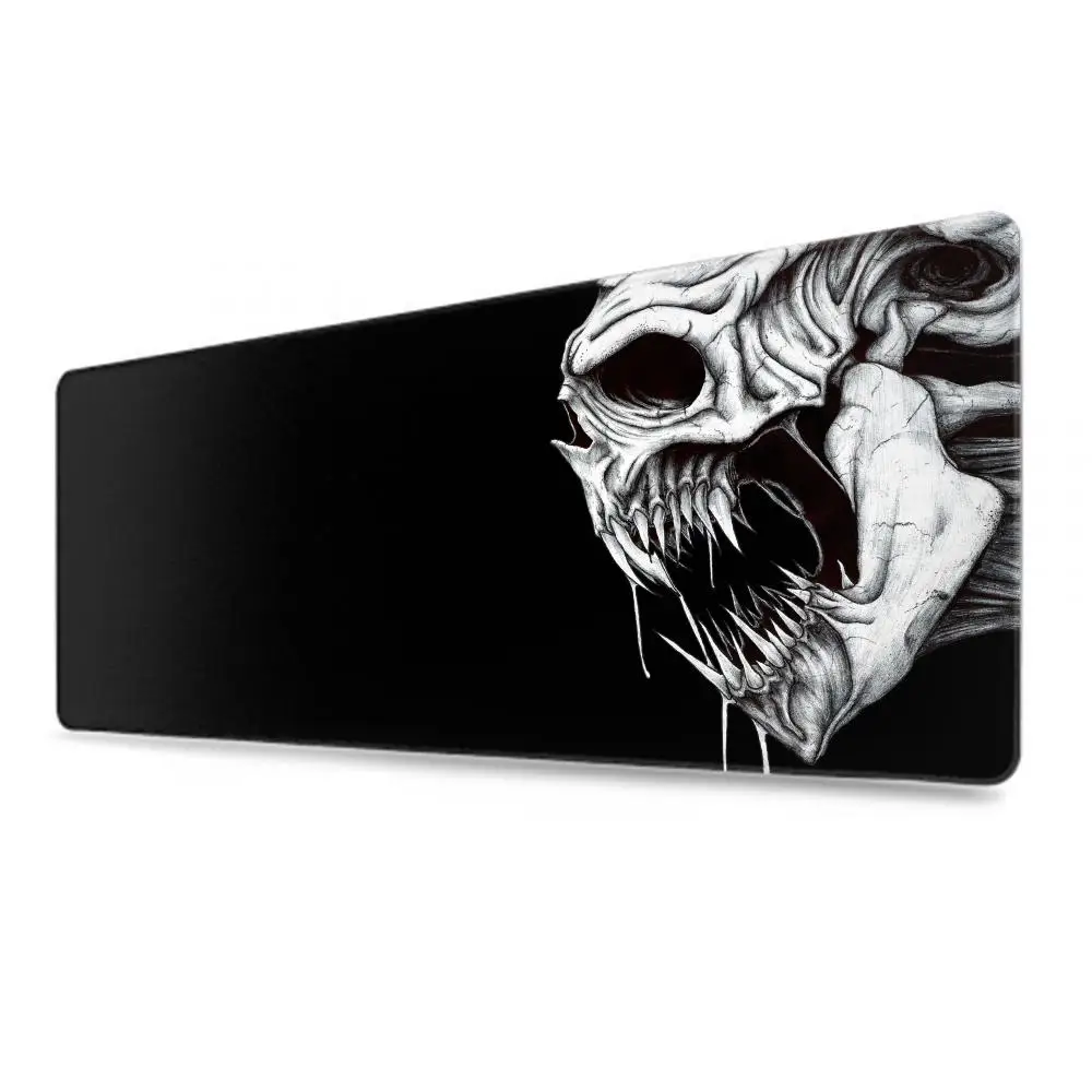 Mouse Pad Gamer XXL Large HD Keyboard Pad Mouse Mat Dark Horror Skull Laptop Natural Rubber Anti-slip Office Mice Pad Mouse Mat