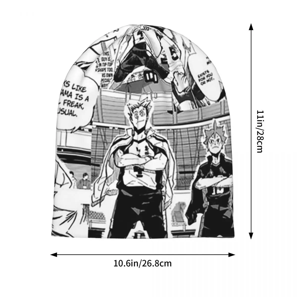 Бокото Манга Коллаж Теплая вязаная шапка Модная шапка-капот Осень-зима Уличные шапки Шапки для взрослых унисекс