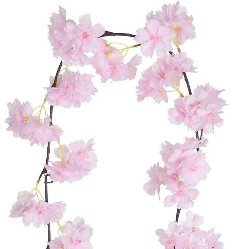 1.8M 135 Head Artificial Cherry Blossom Rattan Hanging Vine Cherry Blossom Flowers Garland for Home Garden Wedding Party Decor