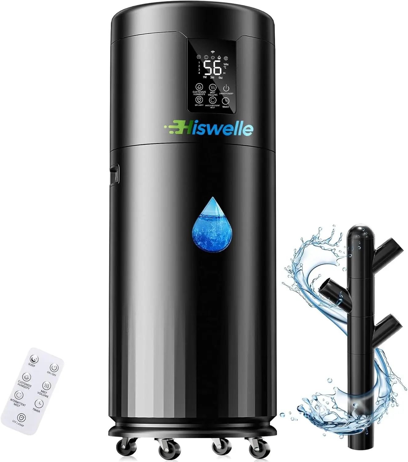 Humidifiers for Large Room 2000 sq ft, Quiet Humidifiers for Bedroom, Floor Humidifier with 4 Mist Mode & Extension Tube