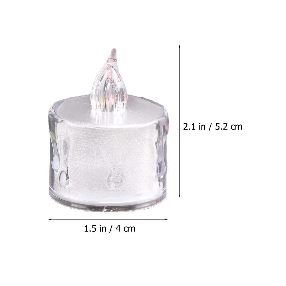 

12pcs Led Flameless Tea Light Flickering Electric For Wedding Party Decor Operated Waterproof
