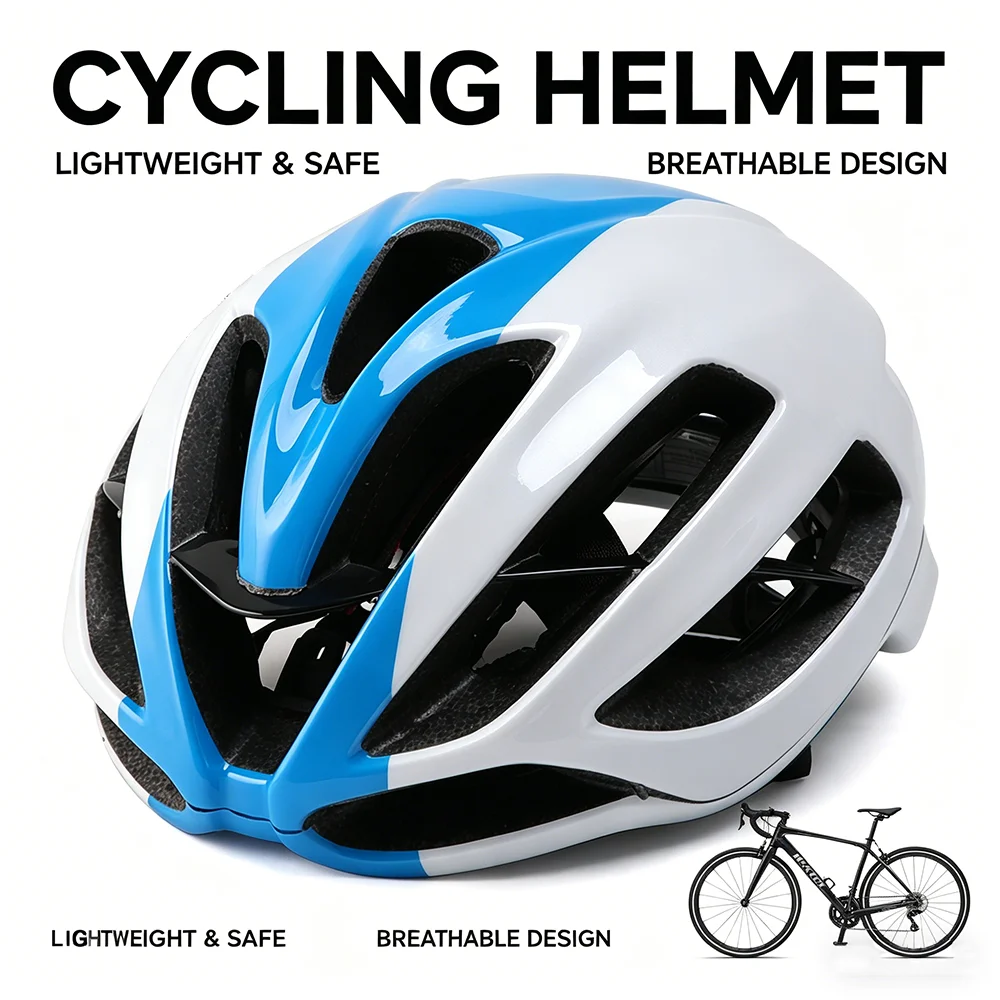 

Ultralight Aero Road Bike Helmet - Breathable Integrated Safety Cycling Helmet for Men Women MTB Racing