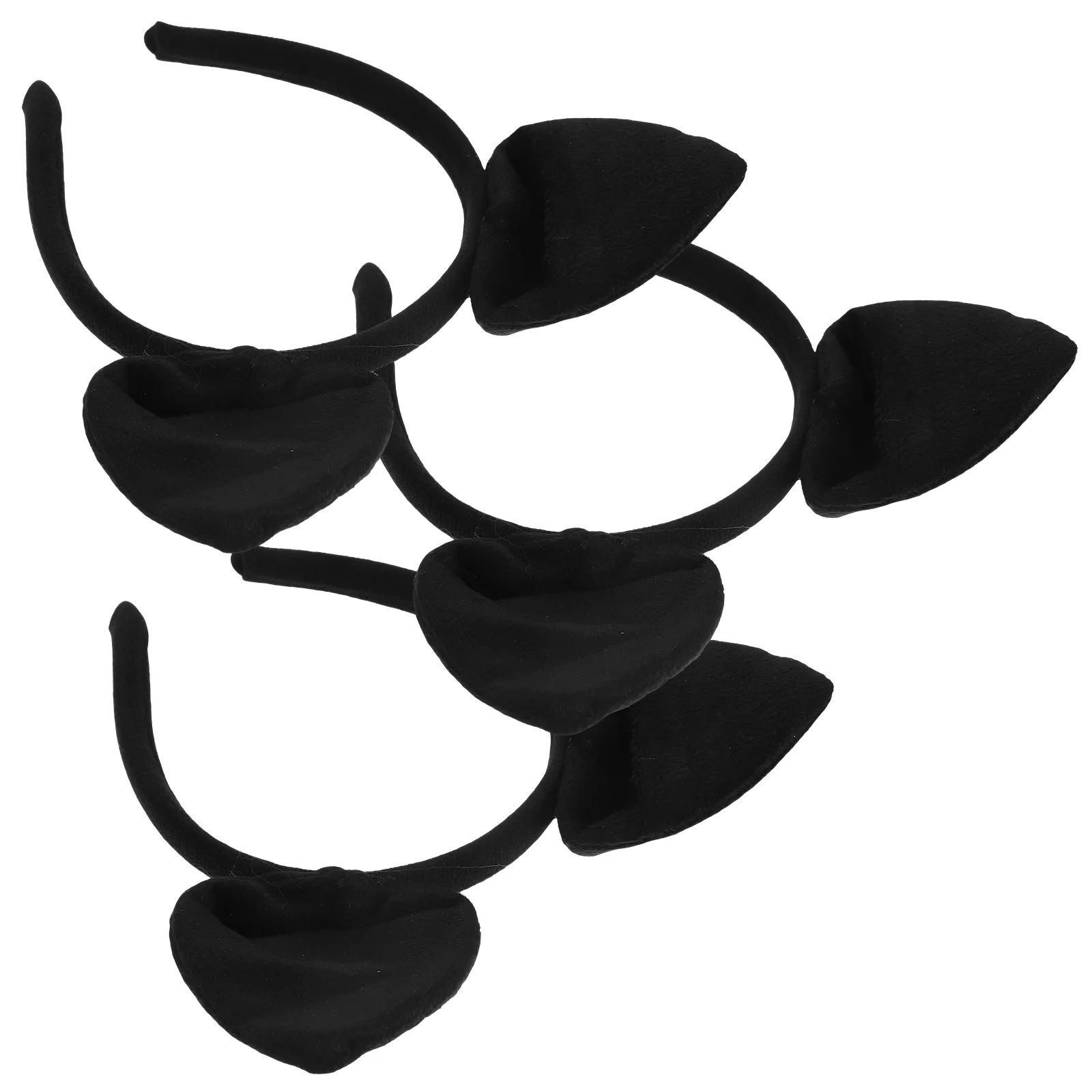 

3 Pcs Pumpkin Headband Bat Ears Women Headdress Hair Accessories for Girls Animal Adult Accessory Black Headbands Women's