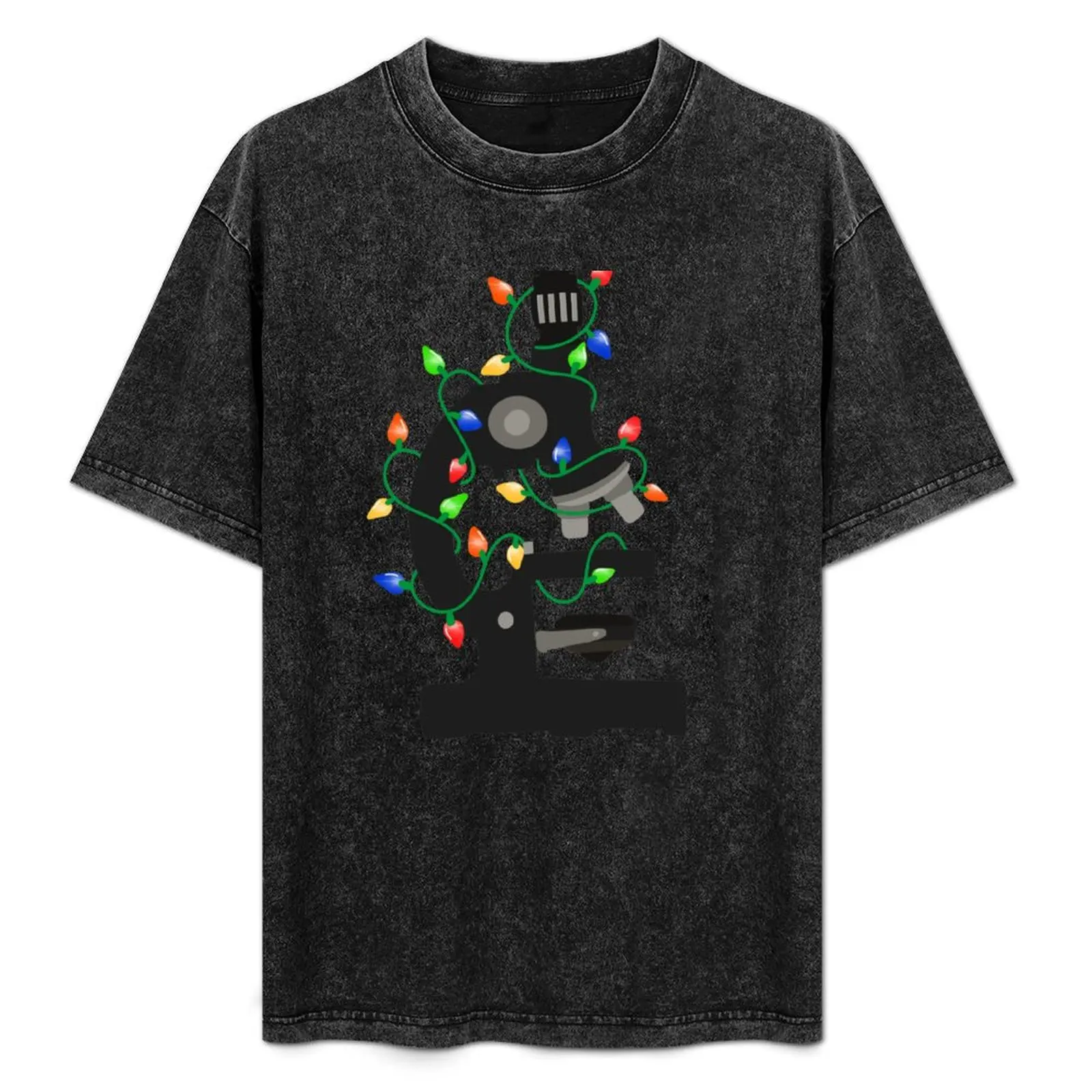 

Christmas Microscope T-Shirt Basic Solid Color Short Sleeve T-Shirt