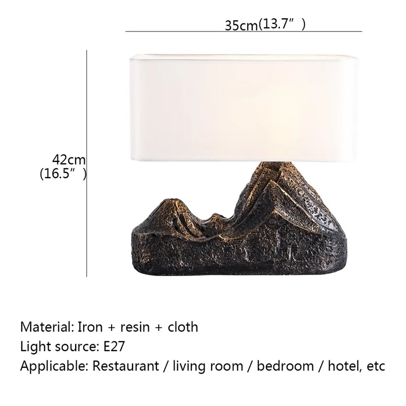 Saman โคมไฟตั้งโต๊ะเรซินสุดสร้างสรรค์, โคมไฟ LED LED ติดเพดานสำหรับตกแต่งโต๊ะข้างเตียงที่บ้าน