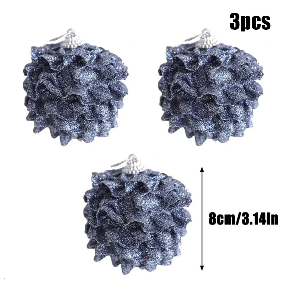 8 سنتيمتر 2025 تيفاني الأزرق عيد الميلاد الحلي مجموعة ، شجرة أنيقة معلقة ديكور للمنزل عطلة احتفالية ديكور الأسرة حزمة #6