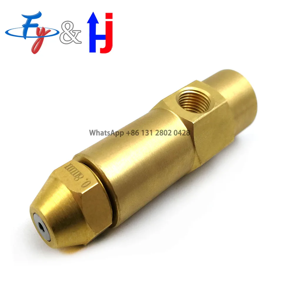 

Brass Siphon Type Fuel Nozzle Two Fluid Oil and Air Mixing Boiler Burner Oil Nozzle Heavy Oil Full Cone Waste Oil Burner Jet