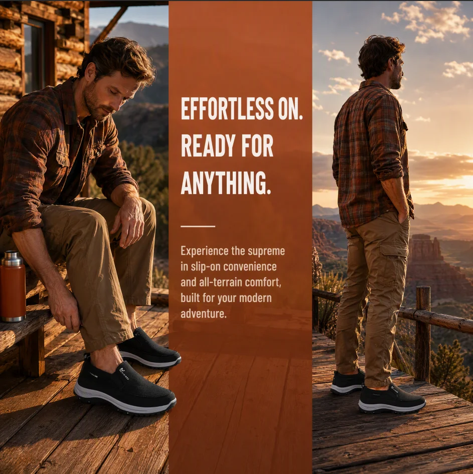 Men'S Comfortable Non-Slip Loafers, Solid Color Breathable Knit, Thick Sole Lightweight Casual Shoes, All-Season Outdoor