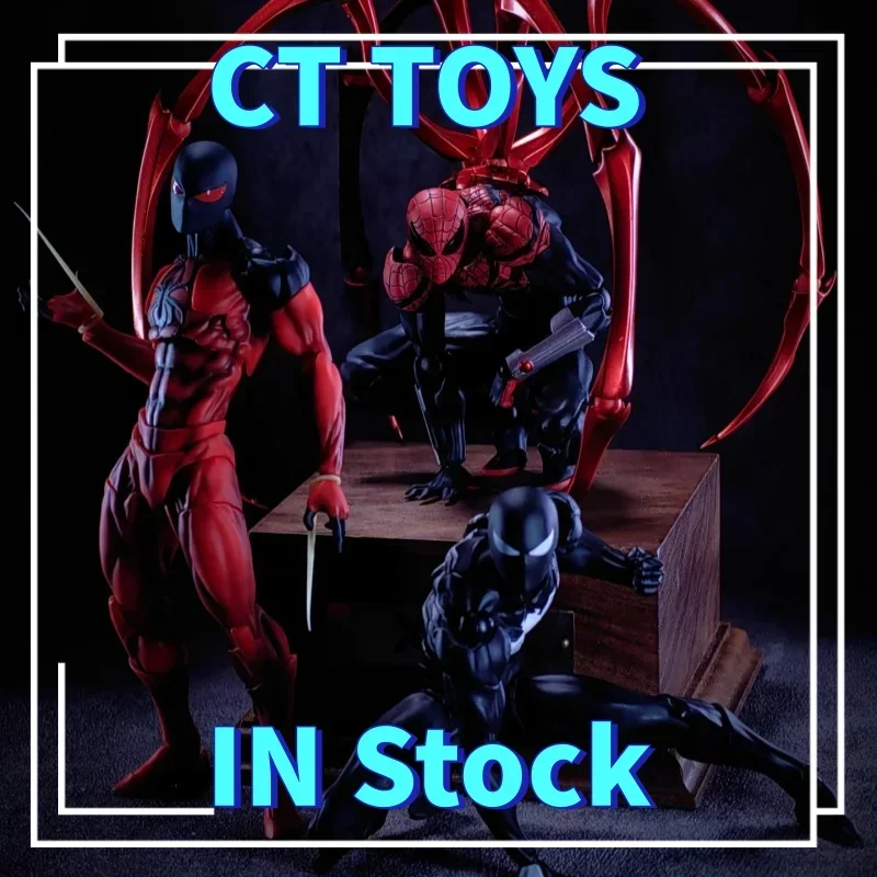 

New Hot Messtoys Spiderman Figure Ct Toys Black Red Spider Man Mess Toys Anime Action Figure Figurine Collectible Model Gift