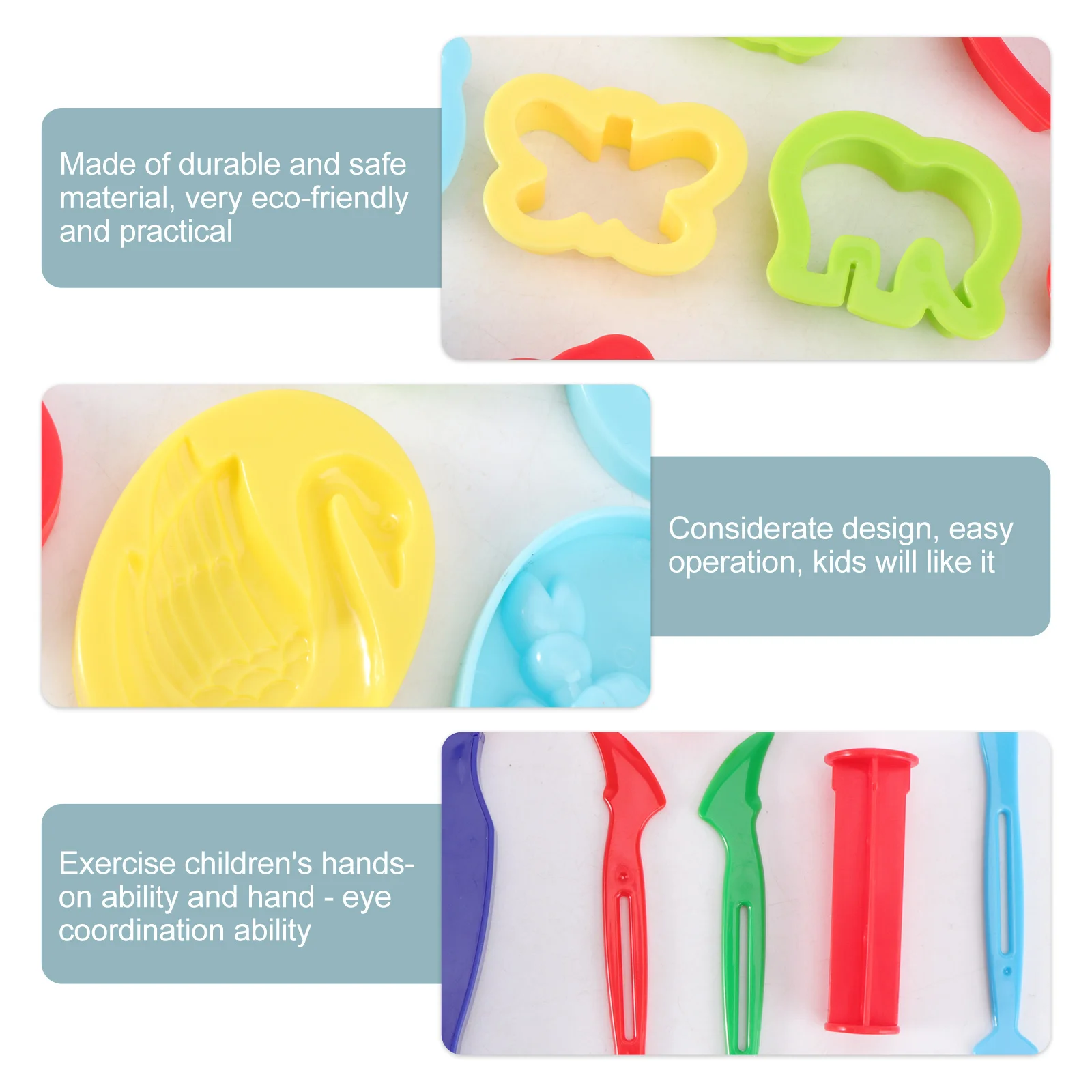 31-częściowy zestaw foremek do plasteliny, kreatywny zestaw narzędzi dla dzieci, foremki do kolorowej gliny DIY, edukacyjny zestaw do samodzielnego wykonania z plasteliny.