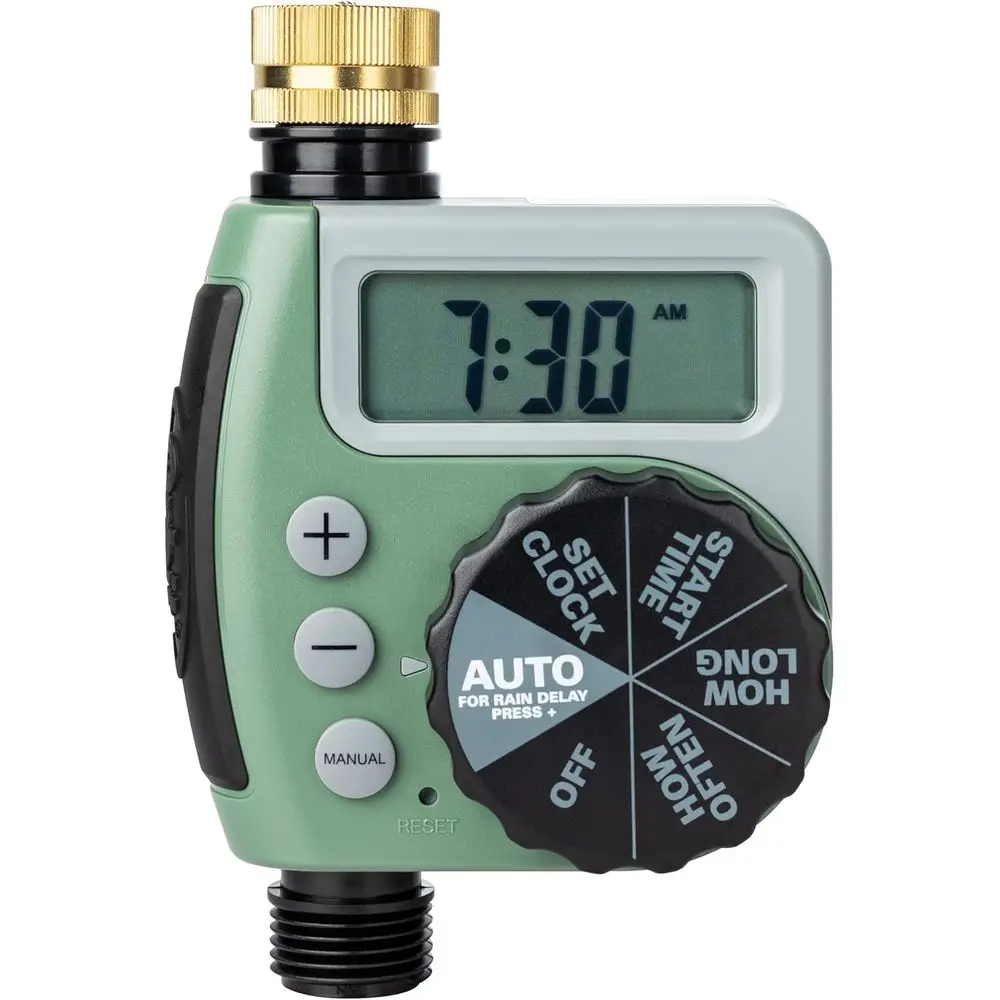 

10 Total Timers One Outlet SingleDial Hose Faucet Timer Easy Programmable for Garden Watering System LCD Hose Timer with Adjust