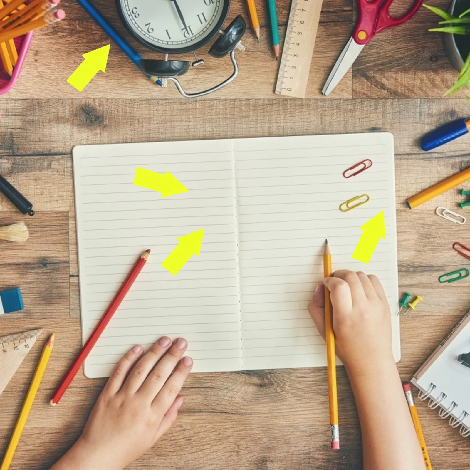 ملصقات ملصقات على شكل سهم ذاتية اللصق، ديكور ملون زاهٍ، سهلة الالتصاق والإزالة لمشاريع DIY والمزيد