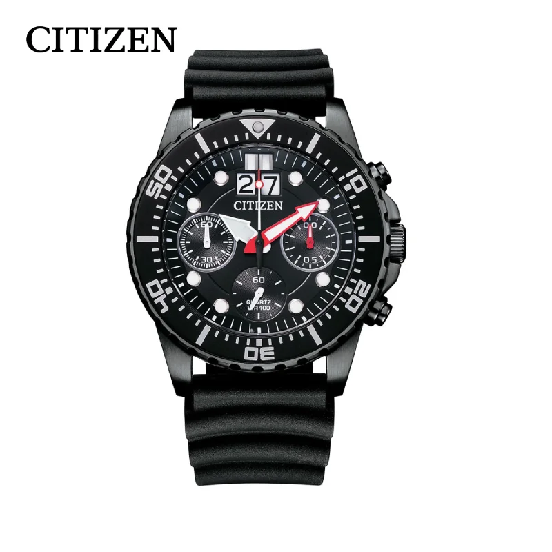 CITIZEN Original Japan  Men Watch  Fashion Casual Three-eye Chronograph Luminous   Multi-functional Men\'s Watch  Boyfriend  gift