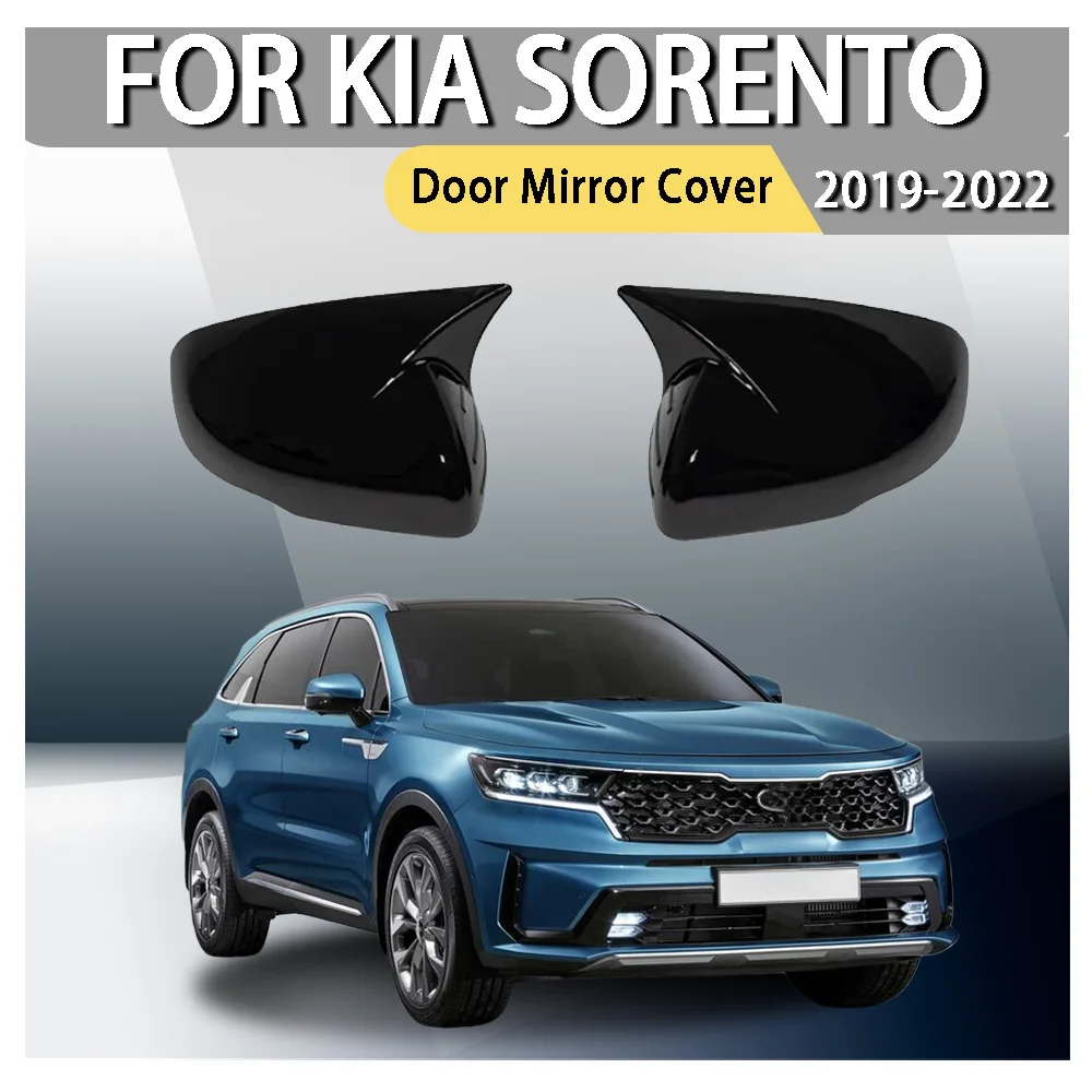 

Cars Accessories Car Decoration Bull-Horn Door Mirror Cover For Kia Sorento 2019 2020 2021 2022 Car Upgrade Car Styling