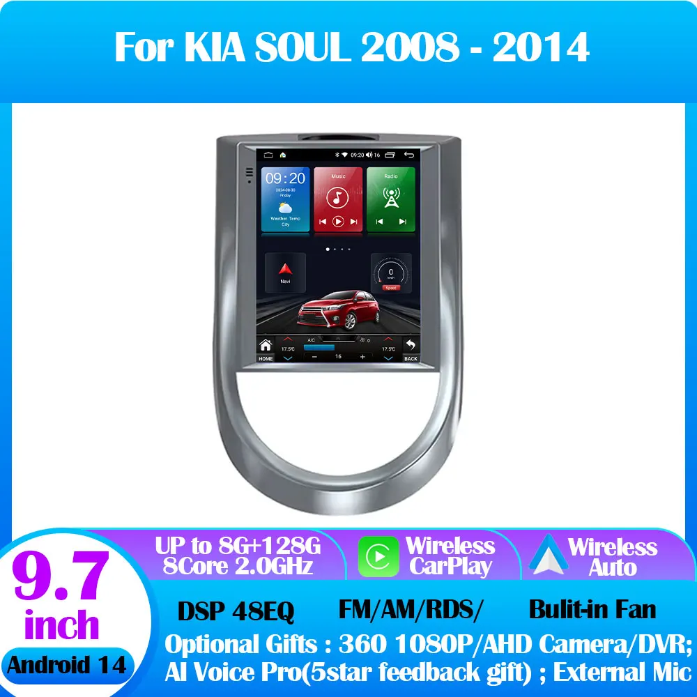 Android 14 For KIA SOUL 2008-2014 9.7