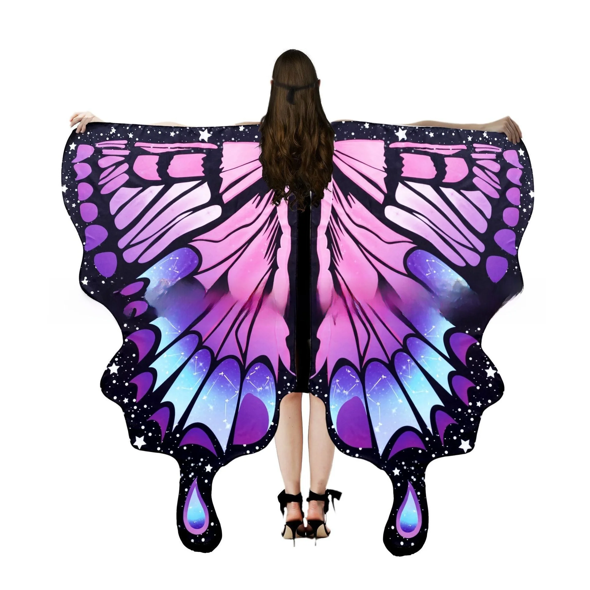 

New Rotating Shawl Digital Print Belly Dance Wings Scarf Spring Fashion Decorative Shawl Wrap Other Fabric Polka Dot