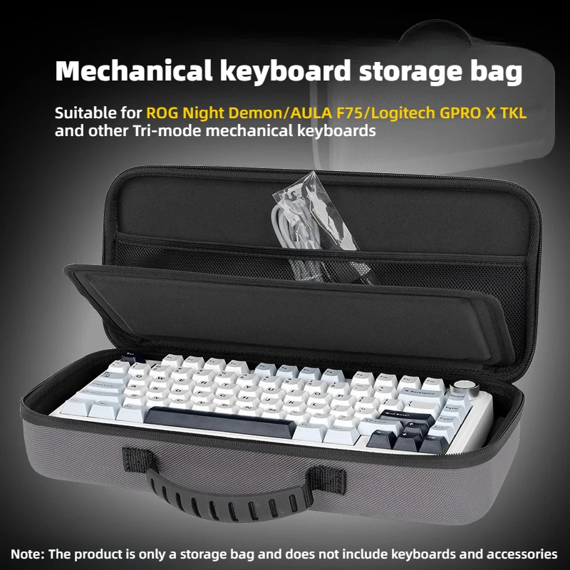 

Подходит для ROG Azoth Night Demon Game Механическая сумка для хранения клавиатуры 84-клавишная сумка для клавиатуры AULA F75 Механическая сумка для клавиатуры