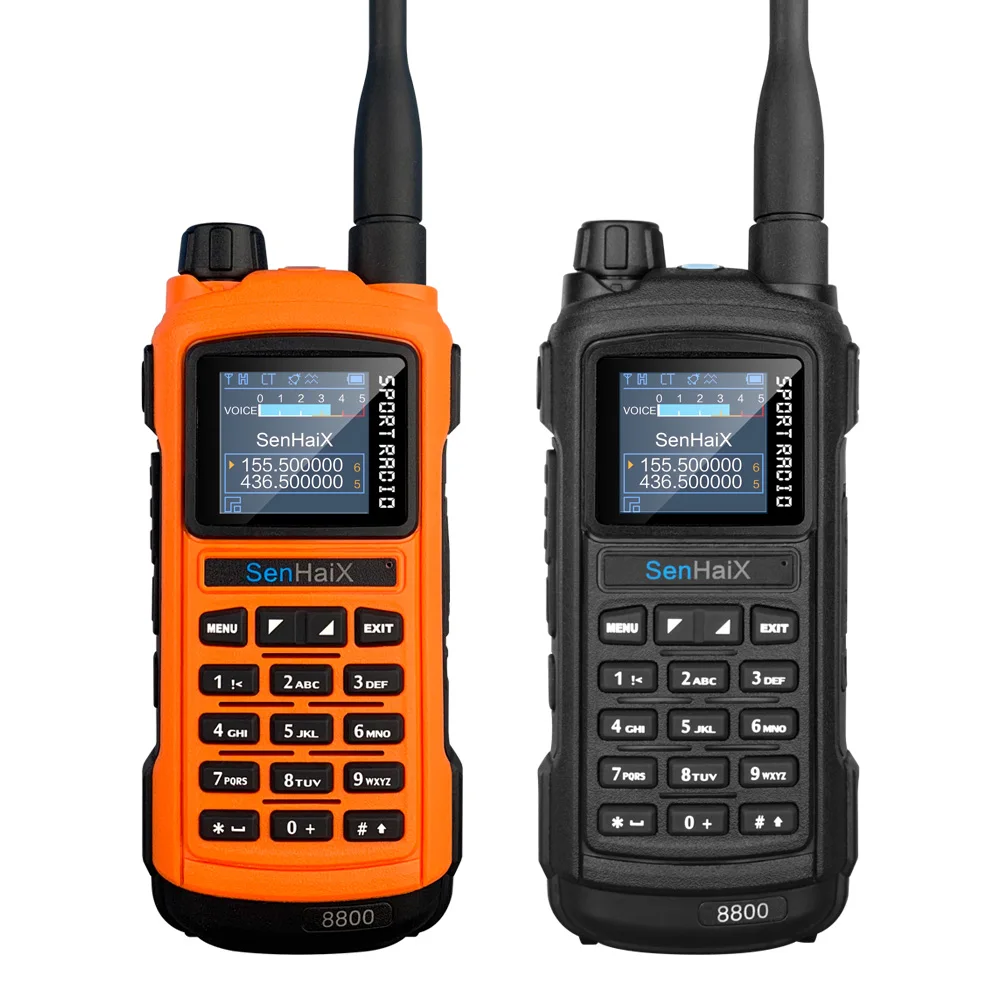 

SENHAIX-SHX-GP8800 GP 8800 Ham Dual Band, U VHF, CB Radio, TPU Walkie Talkie, PTT Telefono APP, LED Rice