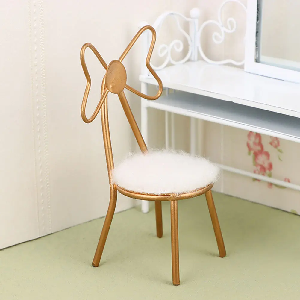 

Miniature Butterfly Chair Decor Mini Furniture Exquisite Micro Bedroom Set Accessory Realistic Mini House Supplies