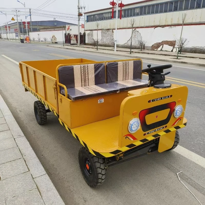 Electric 3-10 Ton Flatbed Transport Truck EURO 5 Horsepower Four-Wheel Short Distance Cargo view 2