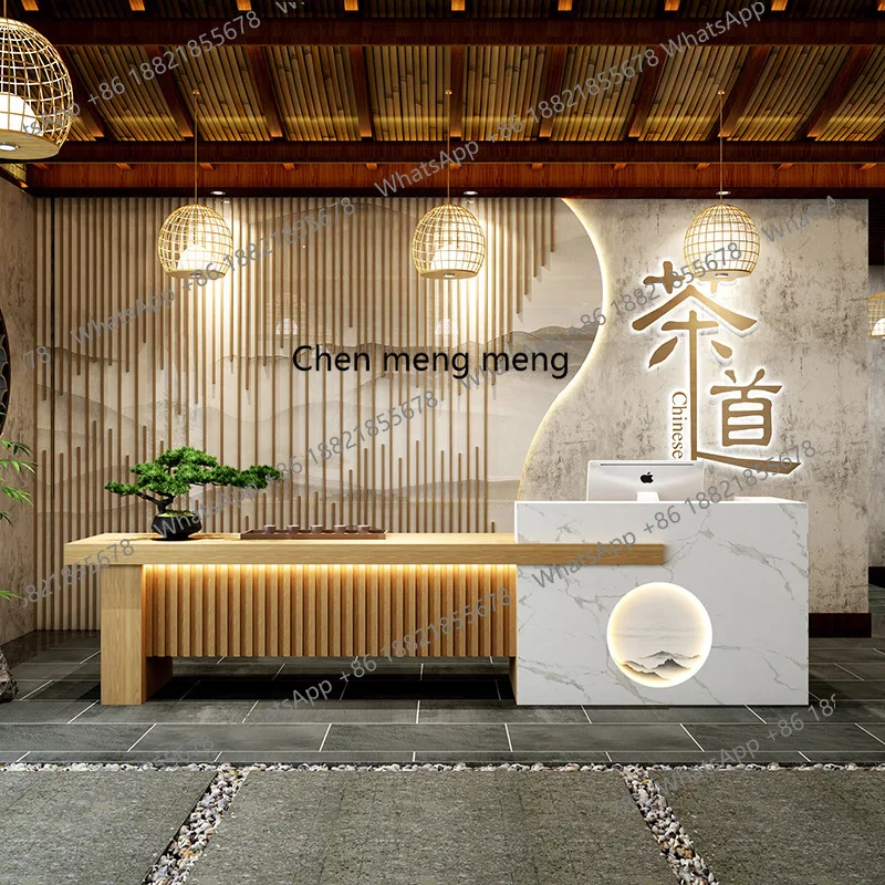 

Checkout page Company front desk reception Simple modern beauty salon New Chinese multi-functional log color