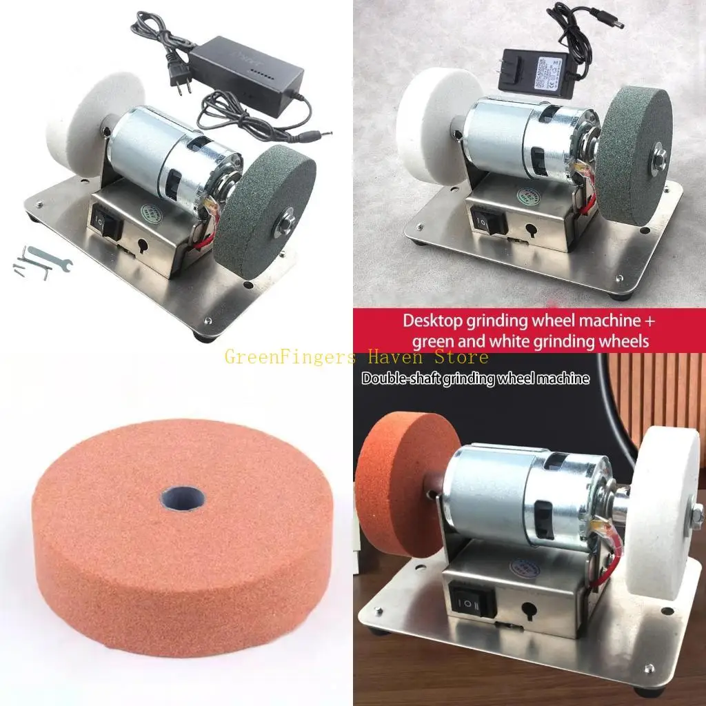 

F68D 100W настольного настольного стеклоочистителя двойные полировочные колеса, подходящие для изготовления металлической