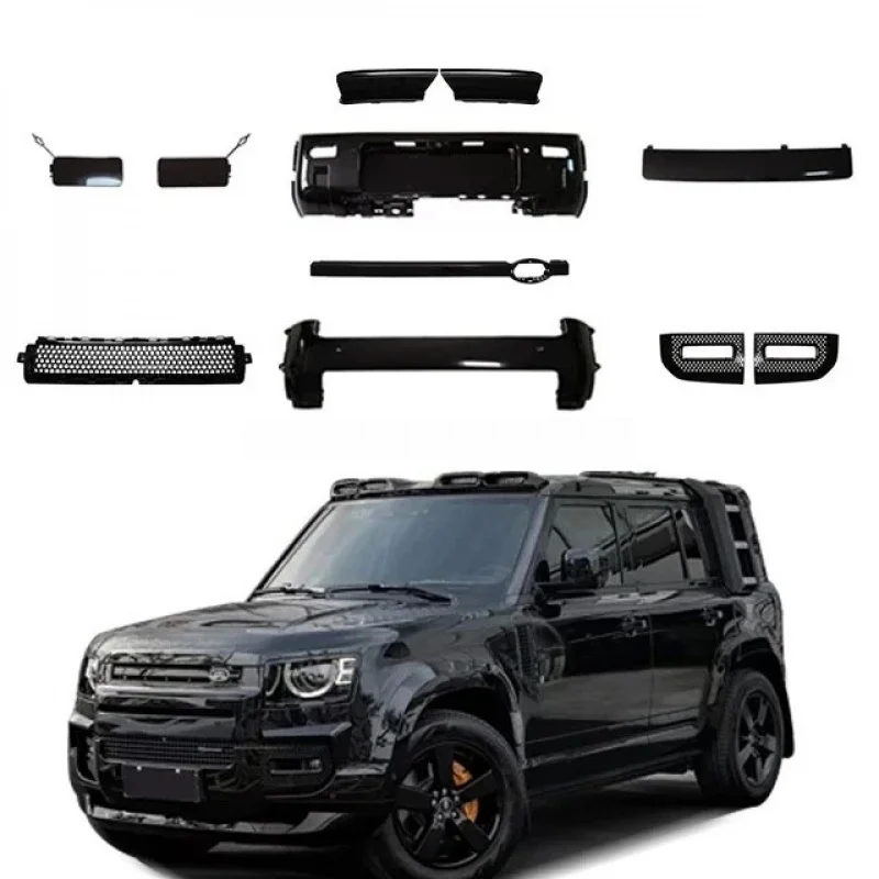 

New vation OEM Car Bumpers Gloss Black Front Bumper Body Kit for Defender 2020+