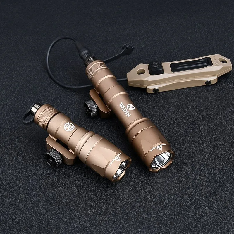 Wadsn M600C M300A Tactical Flashlight Airsoft Hunting Scout Light New Dual Function Pressure Switch For Mlok Keymod 20mm Rail