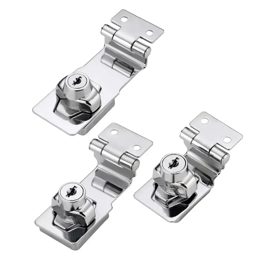 Functional Drawer Locking Device For Cabinets Featuring A Secure 90 Degree Configuration And Includes Two Access Keys