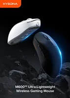 KYSONA M600 V2 PAW3395 Wireless Bluetooth Gaming Esports Mouse 55g 26000DPI 6 Buttons Optical PAM3395 Computer Mice For Laptop
