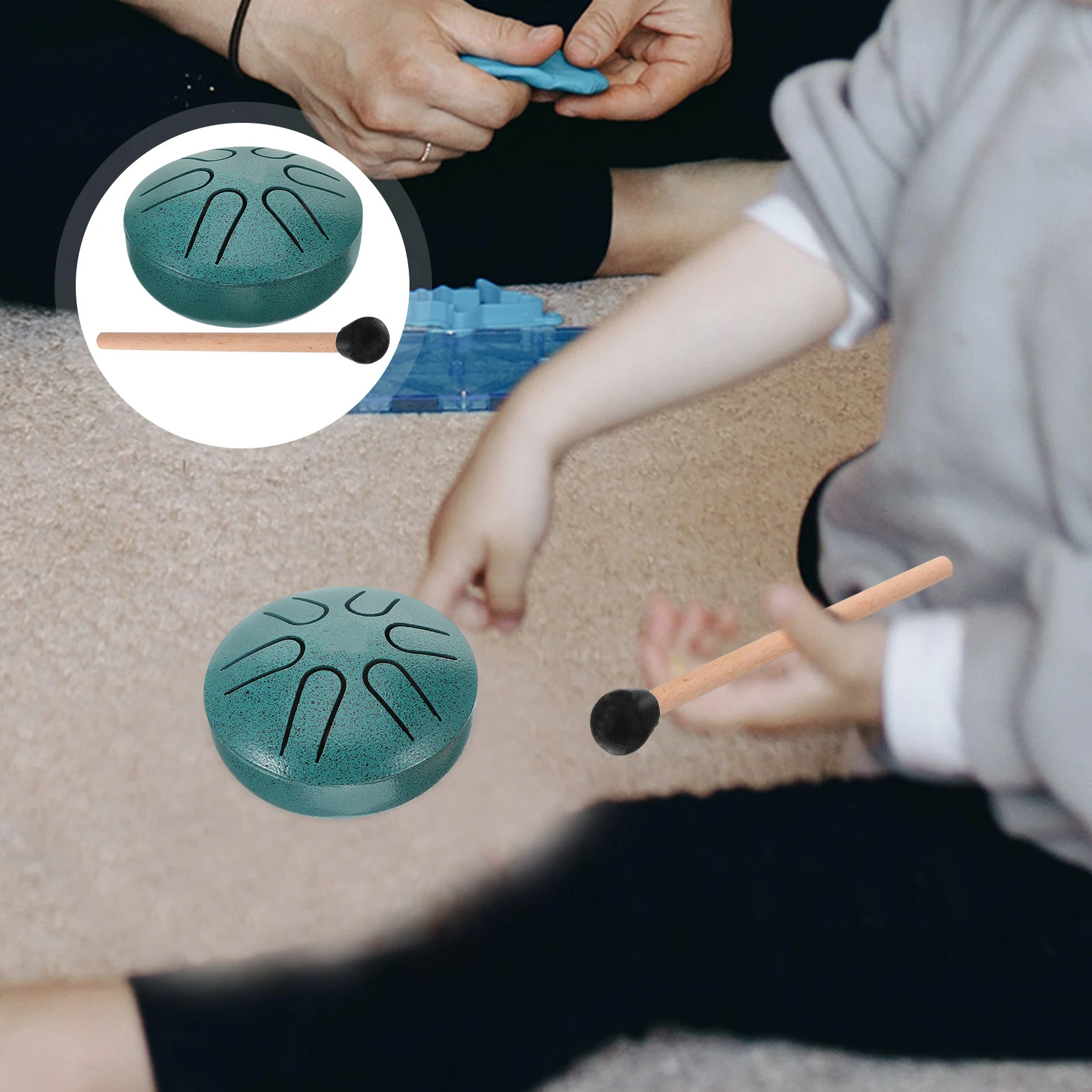 

Mini Drum Creative Tongue Percussion Portable Titanium Diamond for Singing and Dancing Hand Plate Instruments Child