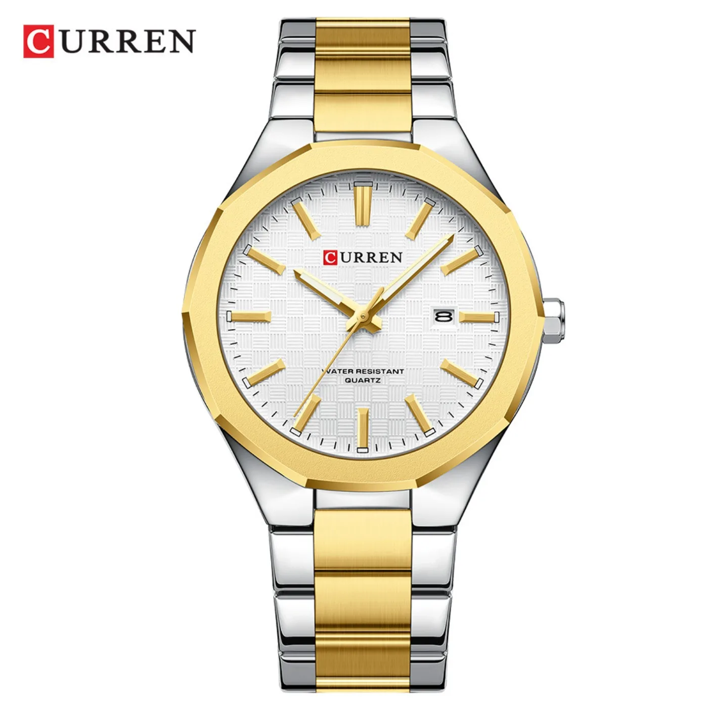 CURREN Men's Simple Black Dial Watches Fashion Minimalist 3-Hand Analog Design Wristwatch with Luminous Hands Wristwatch Gifts
