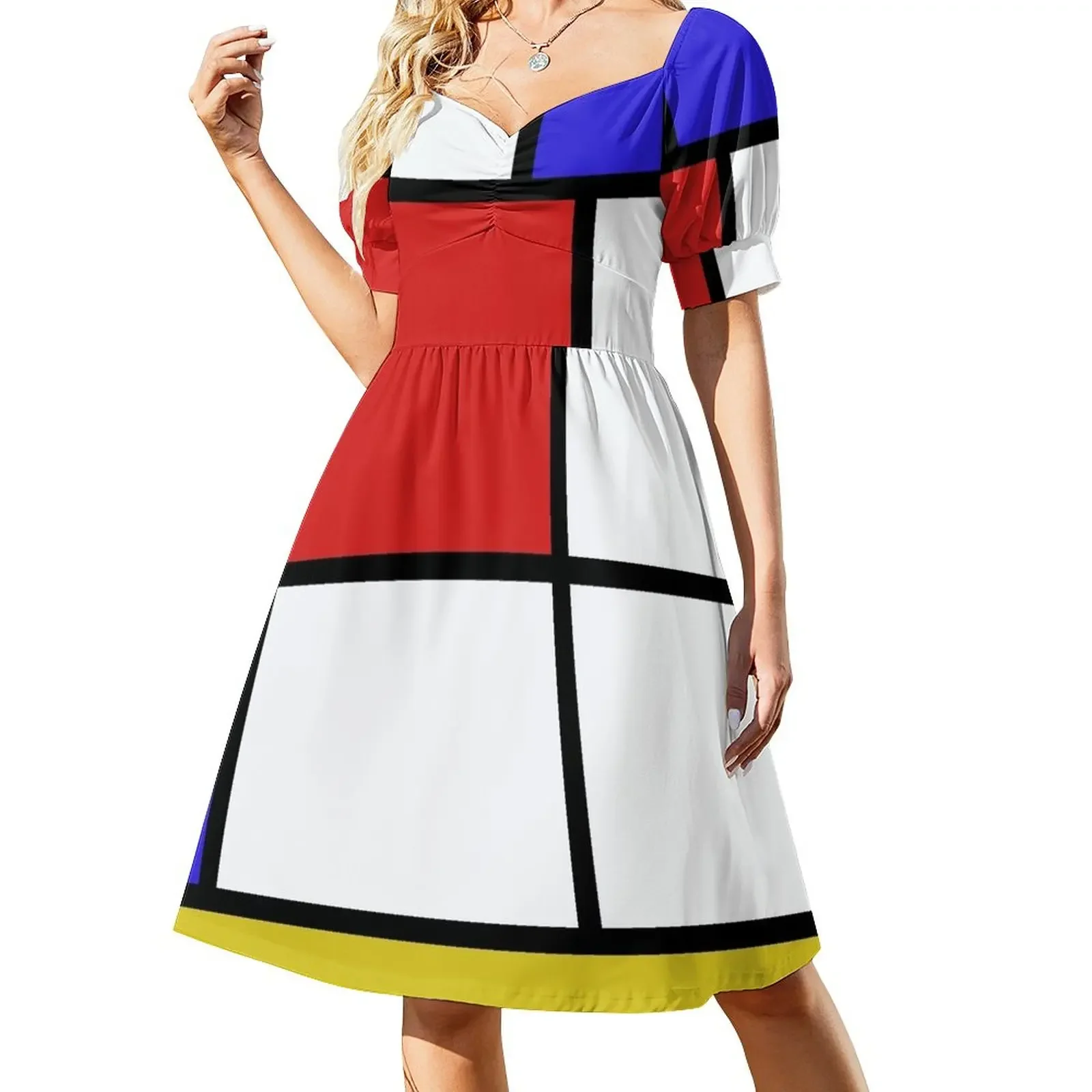 

Mondrian Modern Art Appreciation Short-Sleeved Dress Womens dresses summer dress daily evening dresses women