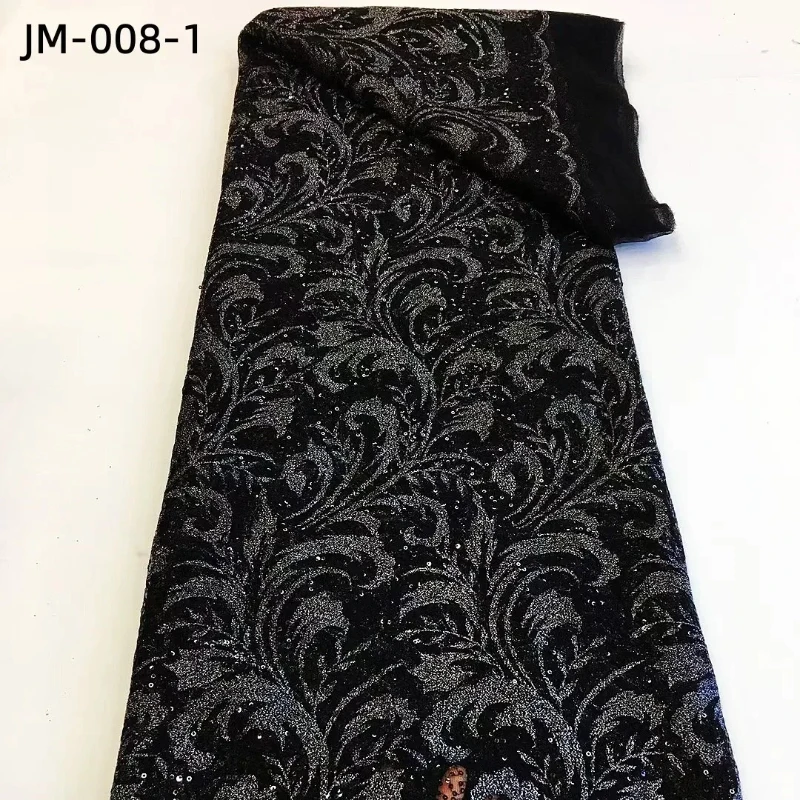 

Tulle Net Lace Fabric Wave Design Sequins Lace Fabric for Sewing Women's Party Gown Dress