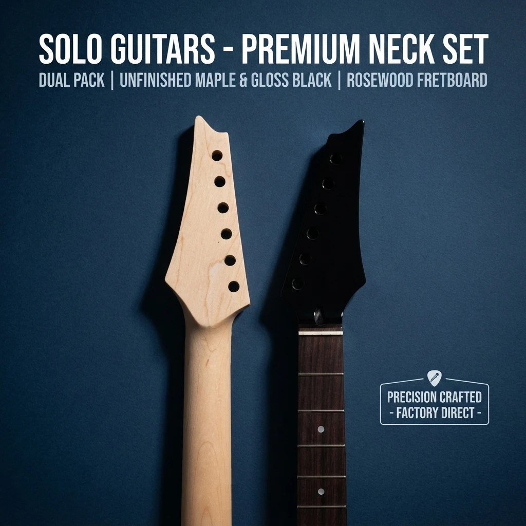 Electric Guitar Replacement Neck, Maple Neck Rosewood Fingerboard 22 Frets Thin Profile Jumbo Frets for ST Style Guitar