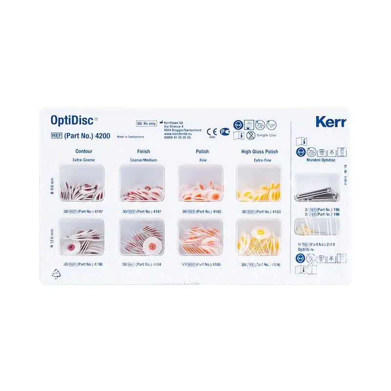 Dental Kerr Optidisc 4200 4188 Polishing Disc Universal Kit for Precision Machining Polishing Dental Restoration Polishing Tools