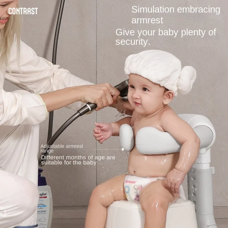 LazyChild Baby Standing Bath Helper Infant Bath Support Foldable No-install Baby Supplies