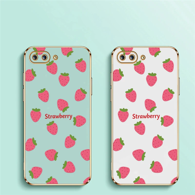 Shockproof Phone Case For Infinix Zero 5G 2023 X Pro 30 GT 20 Pro Silicone Soft Strawberry Fruits Print Plating TPU Cover view 6
